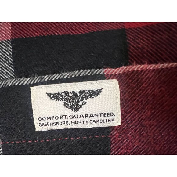 Mens Wrangler LS Red Black Plaid Flannel Button-Up Shirt L USA Keep Warm GIFT - Picture 7 of 7